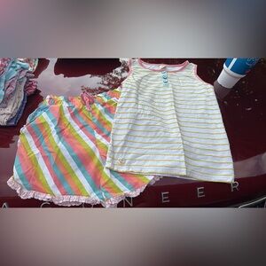Wildflowers Colorful Striped Kids Matching Set